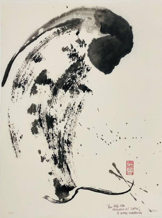 ZEN MOMENT(38)sumi ink on paper, 9 x13 Painting by Nikolai Jelneronov