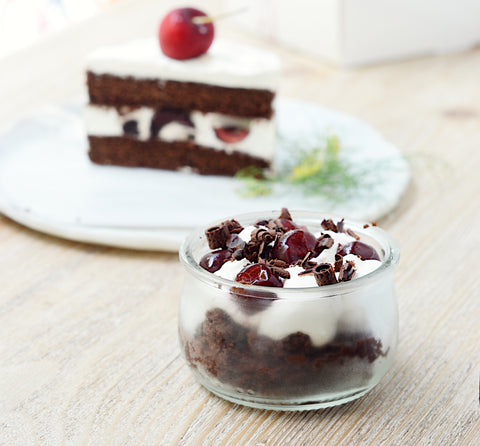 Postre selva negra sin gluten y vegano