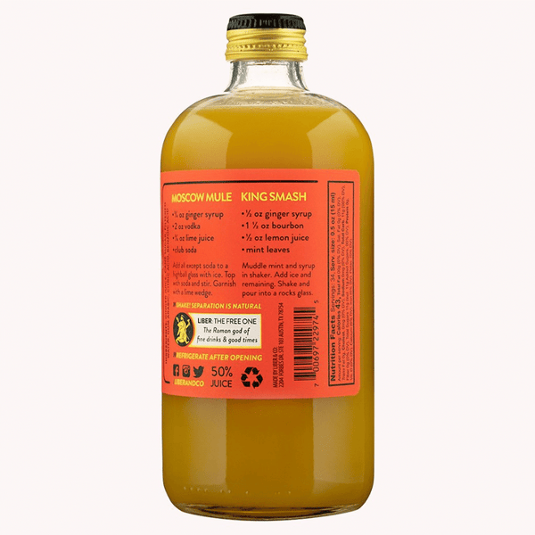 Liber & Co. Fiery Ginger Syrup - The Dry Goods Beverage Co.