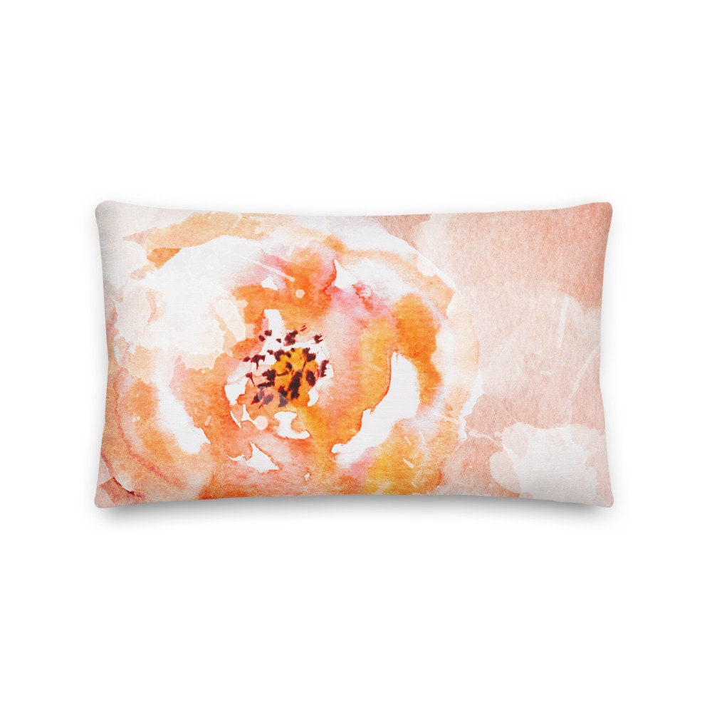 Orange Creamsicle Throw Pillow