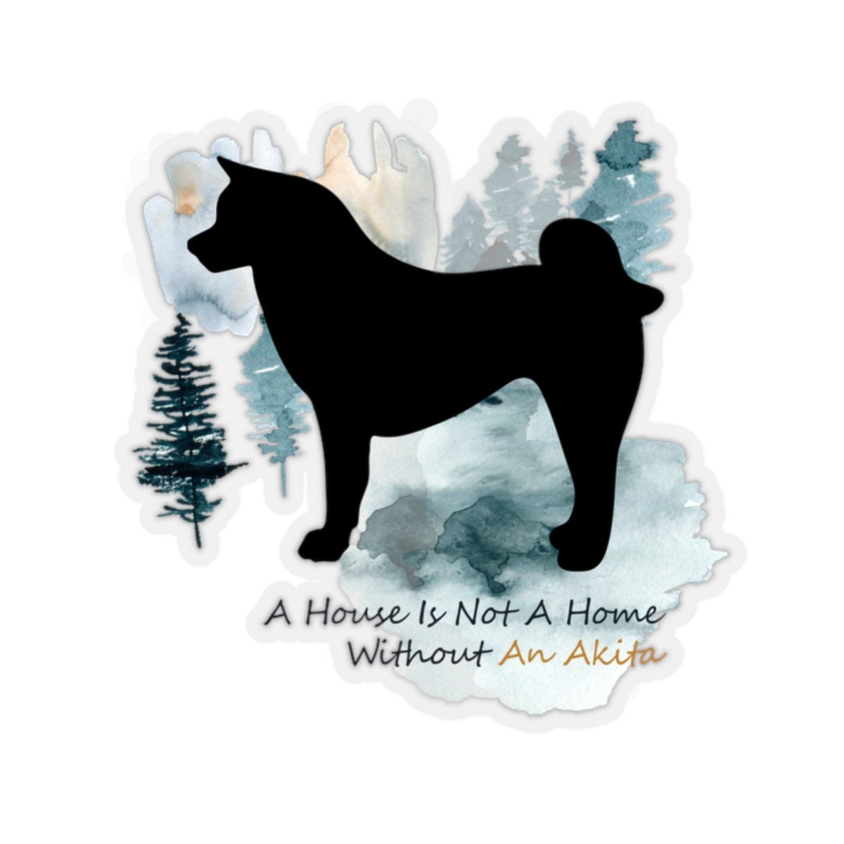 Akita Dog  Sticker- Dog Breed Sticker