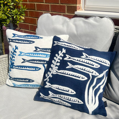 Sardine and Seaweed Cushions from Home Decor Online Store Collecting Seashells