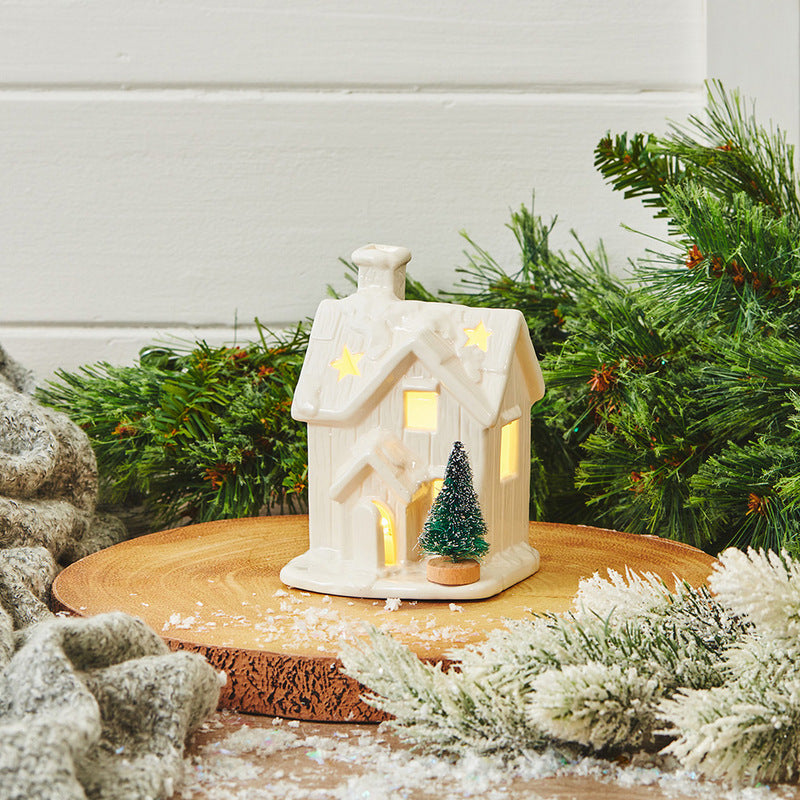 Ceramic Light Up Christmas Cottage