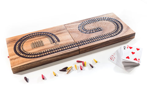 4 Players  Cribbage Wooden Board Game