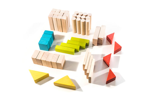 Color Montessori Wooden Building Blocks toys for children