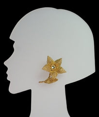 Flower Power Earrings - Matte Gold