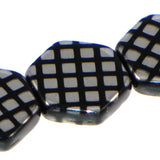 Peacock beads black labrador squares