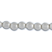 Load image into Gallery viewer, Metallized Glass Beads Silver 4mm Qty: 24&quot; Strand
