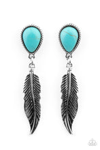 Load image into Gallery viewer, Totally Tran-QUILL - Blue - Paparazzi Earrings
