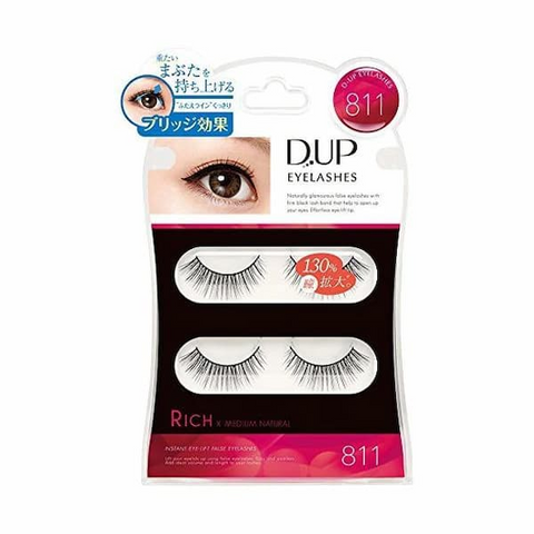 D-Up Japan Eyelash Rich 811 False Lashes Black 2 Pairs