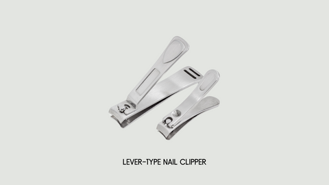 Effortlessly trim your nails with lever-type clippers.
