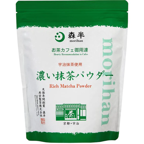 The Morihan Rich Maccha Powder Zipper Bag 500g offers a premium green tea experience, crafted with care in Japan