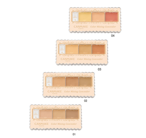 Customized coverage with Canmake Color Mixing Concealer