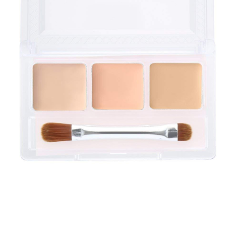 This palette contains multiple shades of concealer, allowing you to customize the perfect match for your skin tone