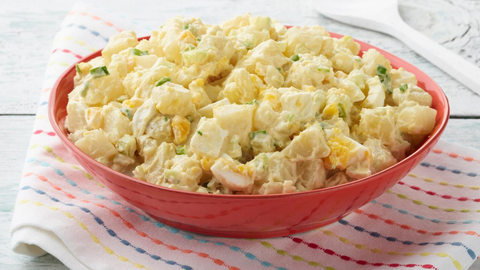 Creamy comfort with boiled potatoes, eggs, and veggies