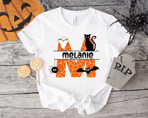 Customized T-shirts can be created for groups or families during Halloween events or parties.