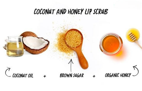 A lip exfoliating blend that is highly nourishing and moisturizing is created when using a lip scrub product crafted from a combination of coconut oil and honey