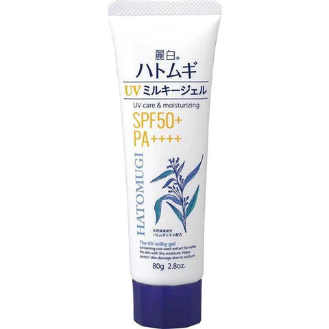 Hatomugi The UV Milky Gel offers strong sun protection for summer skin with SPF50+ PA++++.