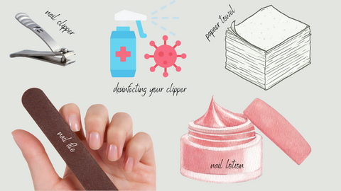 Here are essential tools for clipping your nails at home