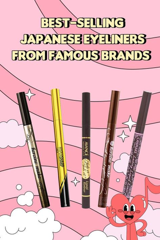 Japanese eyeliners' precision and innovation have propelled their global popularity, becoming a staple in diverse makeup routines (source: Pinterest).