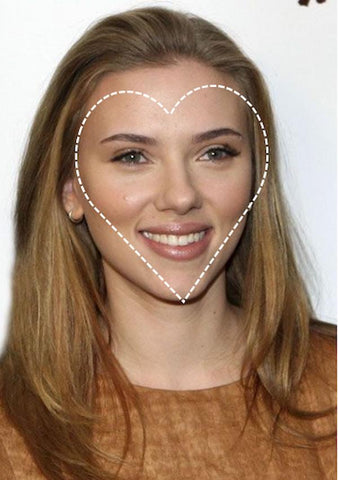 Scarlett Johansson’s shape face is a heart-shaped one