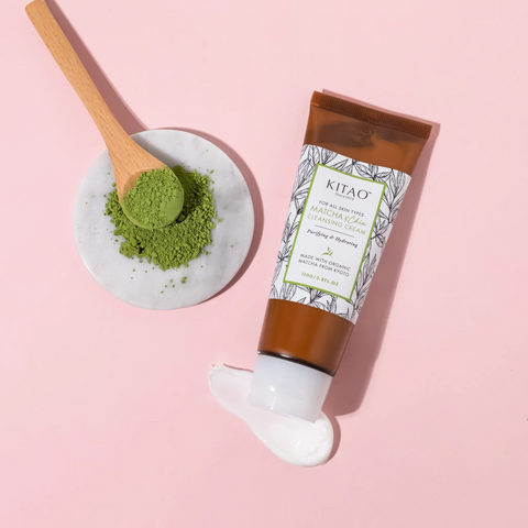 The Kitao Matcha Cleansing Cream is a dual-action Japanese makeup remover and cream cleanser