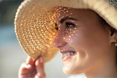 Sunscreen or SPF moisturizers are good to protect your skin from aging elements in sunlight.