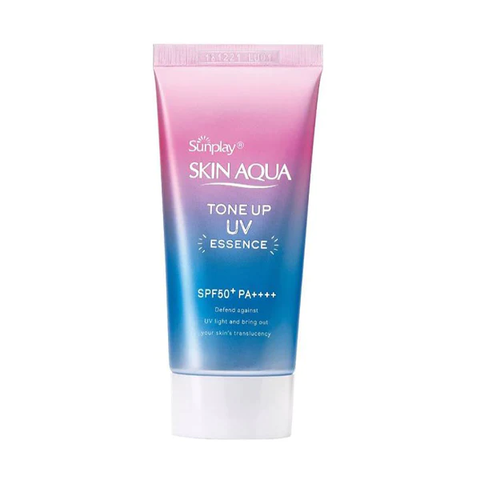 Skin Aqua Transparency up Tone up UV essence Sunscreen Heart-throbbing sabon scent Lavender color 80g SPF50 +