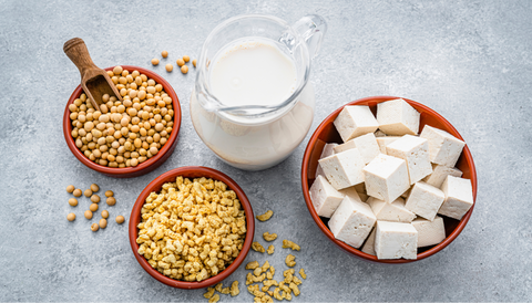 Soy's blend of proteins, isoflavones, and fatty acids hydrates, protects, and strengthens the skin