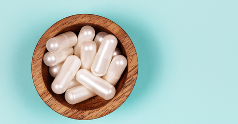 Collagen pills contain collagen derived from animal sources like bovine or marine collagen