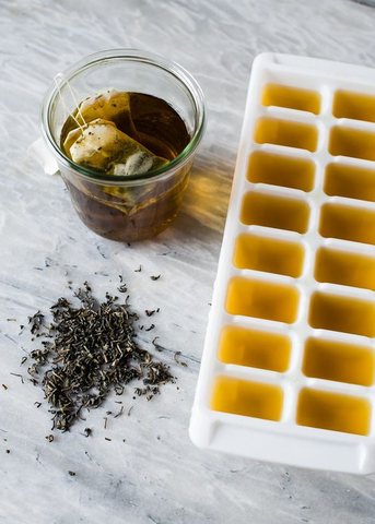 Green Tea Ice Cubes for Puffiness