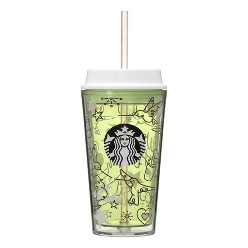 Recycled Glass Cold Cup Tumbler Lime Green 473ml - Japanese Starbucks