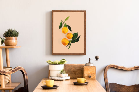 Citrus Wall art in dinning room by New Age Walls 