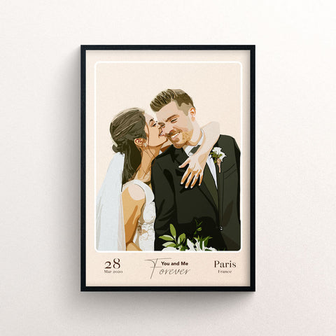 Personalised Wedding Portrait by New Age Walls 