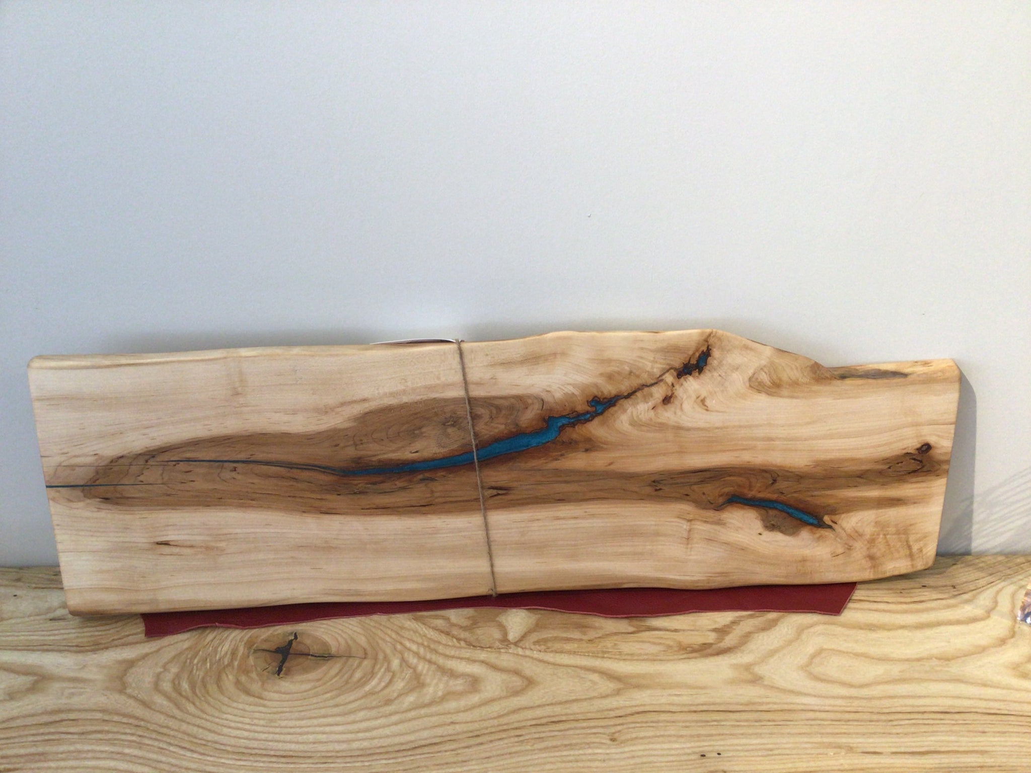 Absolutely stunning Maple with Blue Epoxy Charcuterie Board