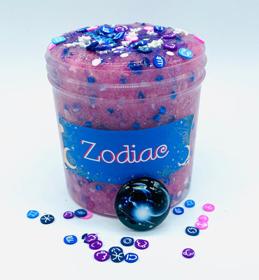 Zodiac, Glitter, Clear Slime