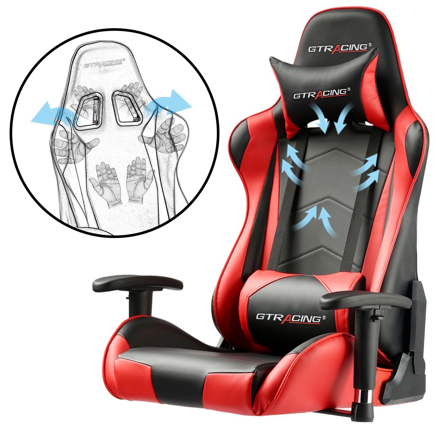 gtracing gaming chair gt099 red