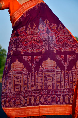 Tajmahal Design sambalpuri saree