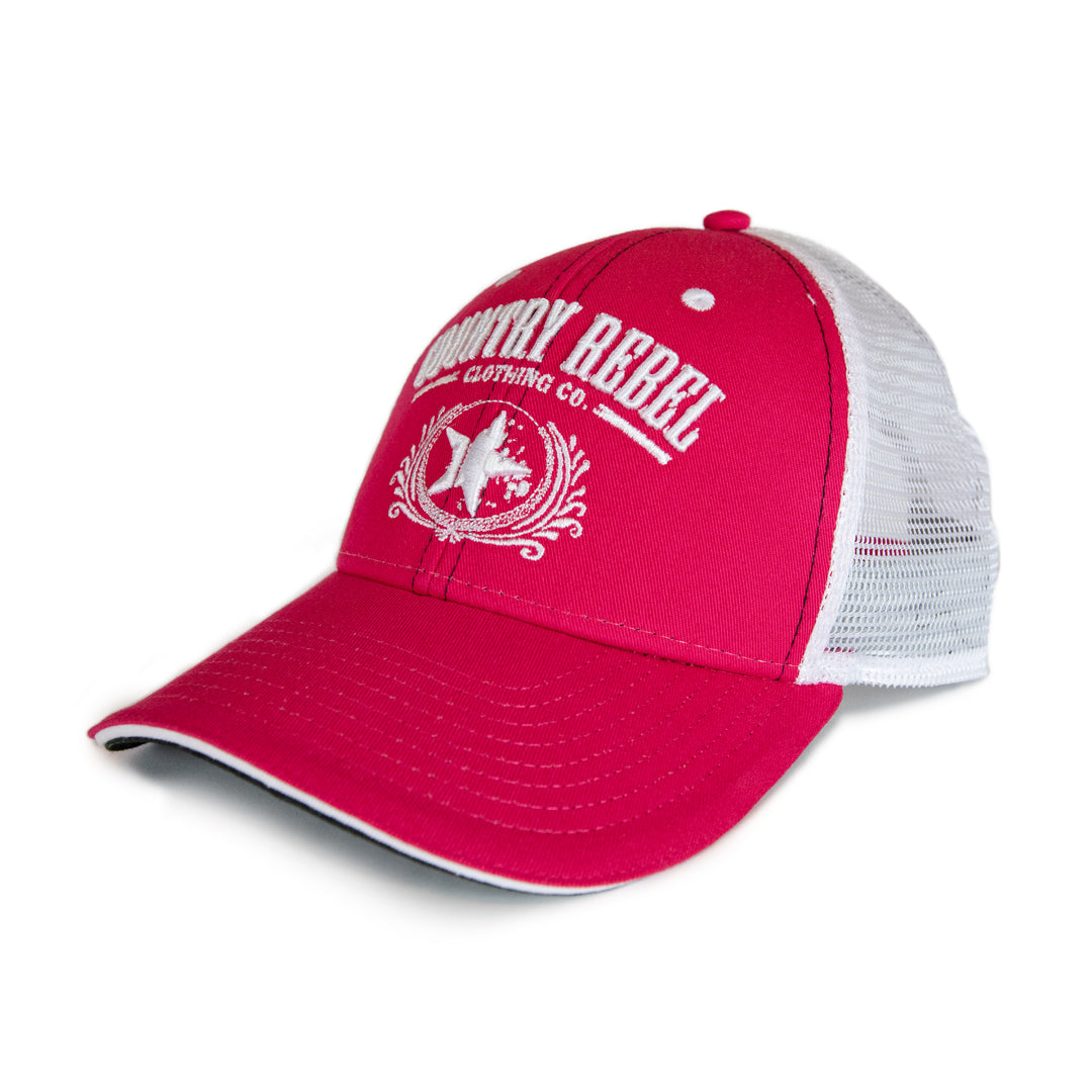 Country Rebel Snapback Pink/White - White Logo | Country Rebel