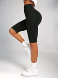 SHEIN Solid Tummy Control Sports Shorts
