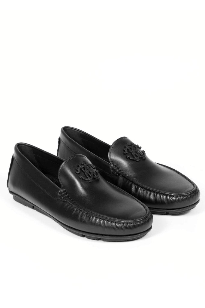Roberto Cavalli Black Leather Loafer – OneHub