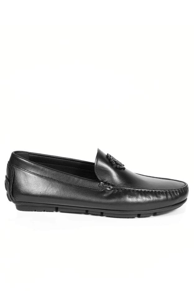 Roberto Cavalli Black Leather Loafer – OneHub