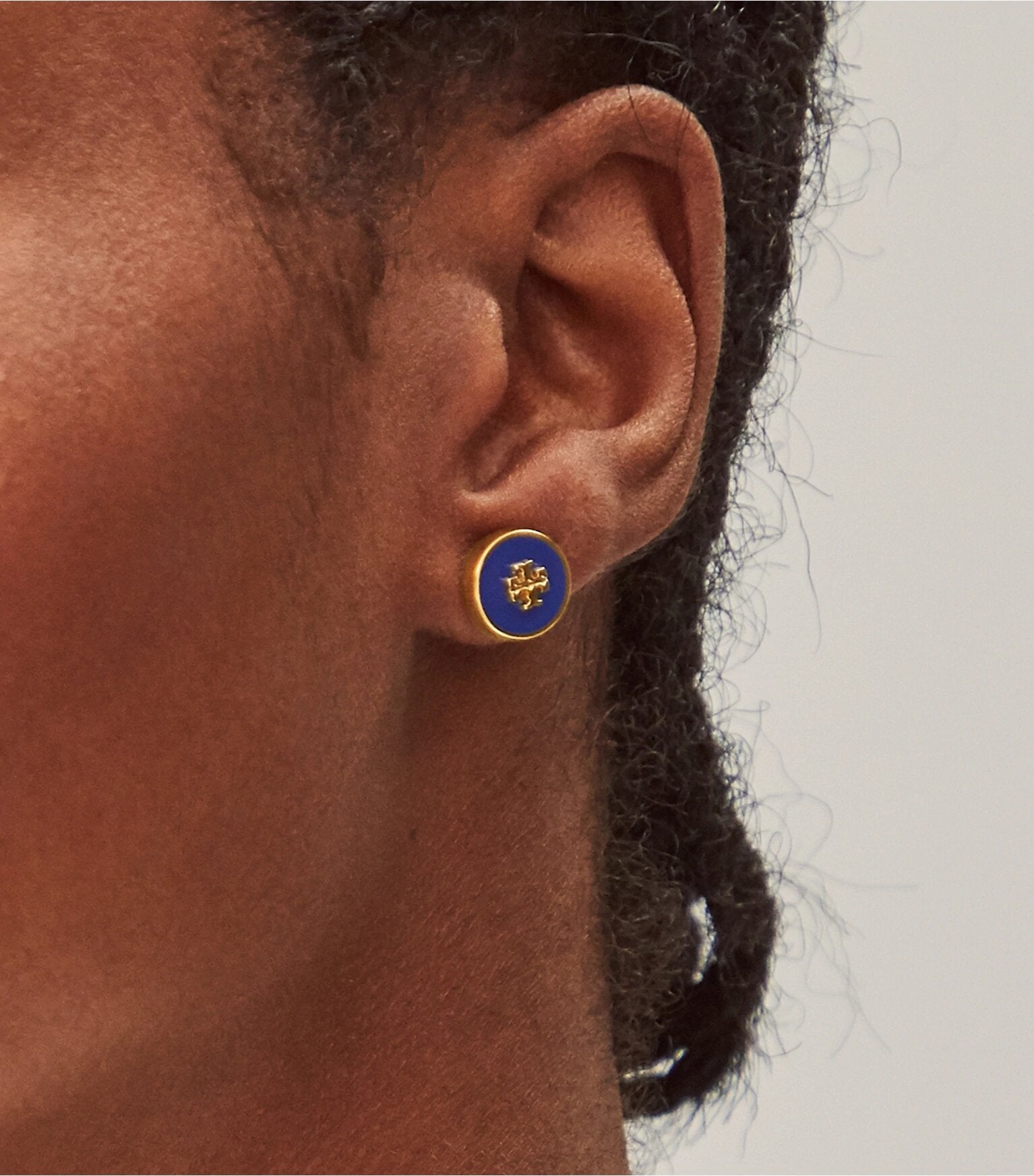 Tory Burch Kira Enamel Circle-Stud Earring | Earrings | OneHub