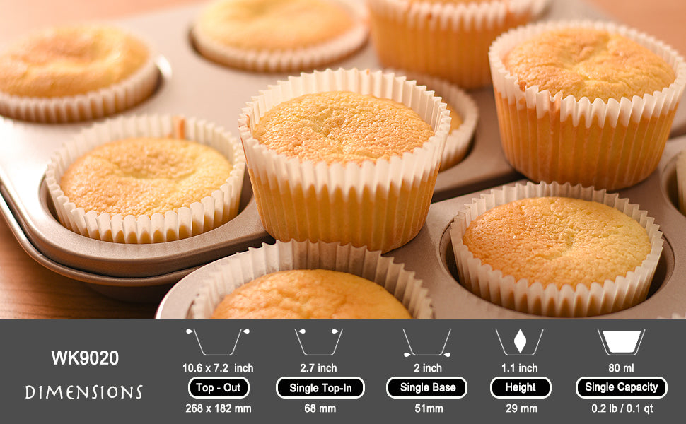 Chefmade 6 Cups Non stick Muffin Pan Jumbo Pan Cupcake Pan - Temu