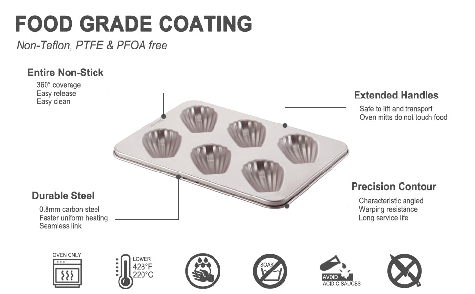 Non-Stick Madeleine Cake Pan