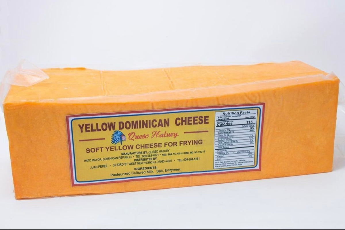 Yellow Dominican Cheese Queso Amarillo Dominicano Quesohatuey