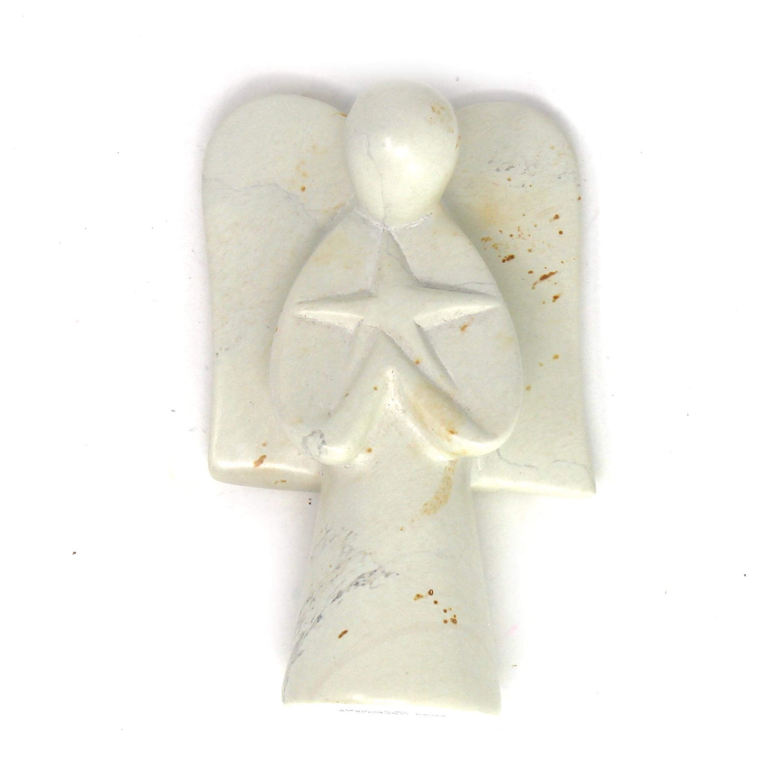 Angel Soapstone Sculpture Holding Star by SMOLArt