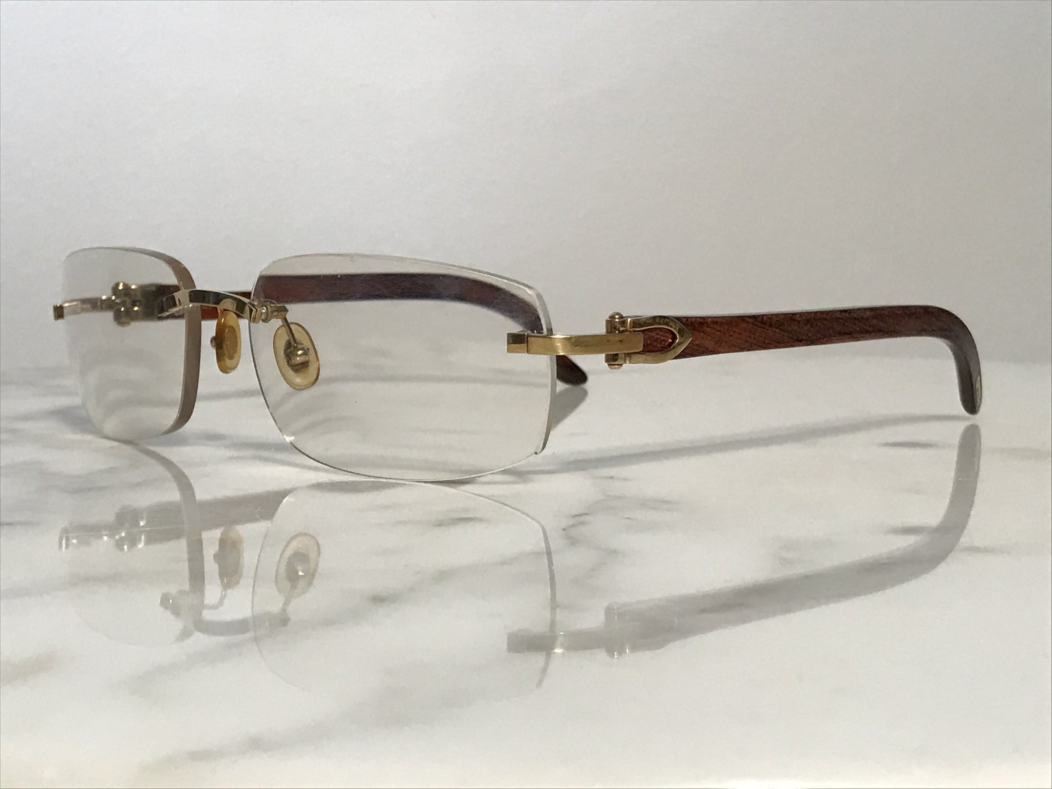 cartier bubinga wood glasses