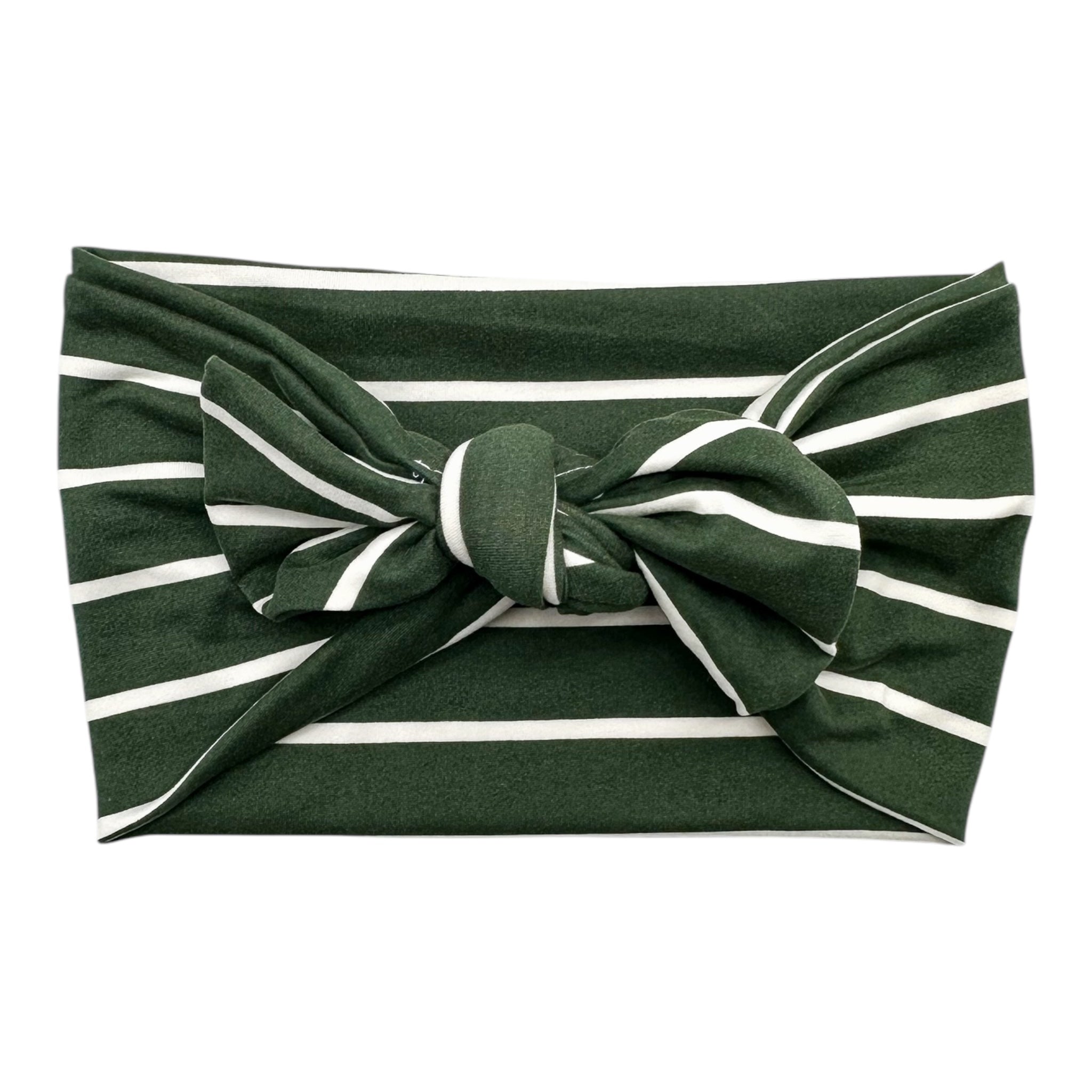 ARMY GREEN W/ WHT STRIPE - WIDE TIE