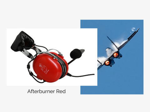 My Little Eagle Aviation Headset in Afterburner Red